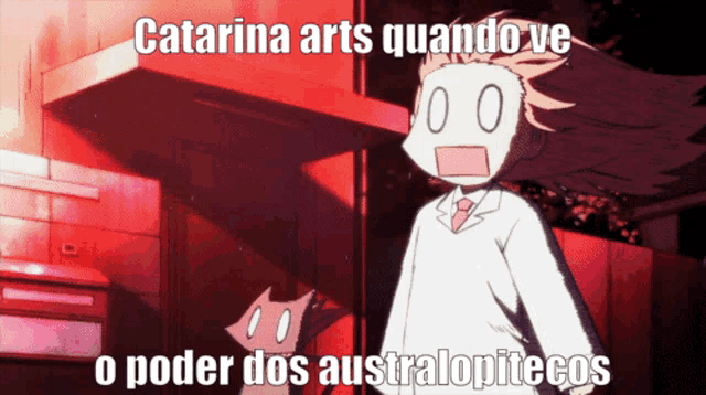 a cartoon of a woman with a surprised look on her face and the words catarina arts quando ve