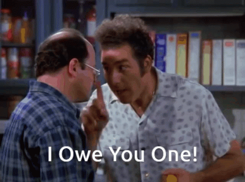 Kramer I Owe You One GIF - Kramer I Owe You One Pointing GIFs