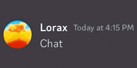 a purple and blue striped background with the words lorax today chat chat is this real on it .