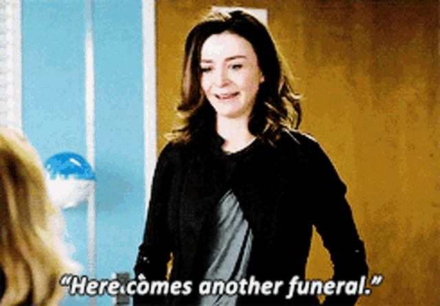 Greys Anatomy Amelia Shepherd GIF - Greys Anatomy Amelia Shepherd Here Comes Another Funeral GIFs