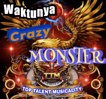 a poster with an eagle and the words crazy monster