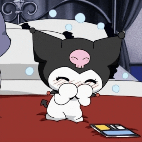 a black and white cartoon character with a skull on its head