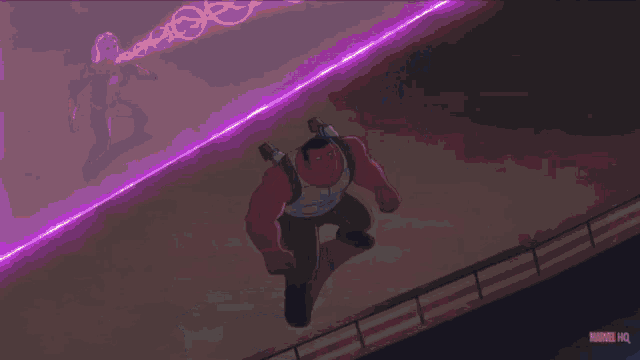a cartoon of a man holding a gun that says marvelhq on the bottom