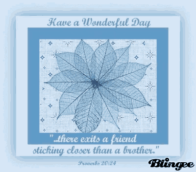 a card that says have a wonderful day with a flower on it