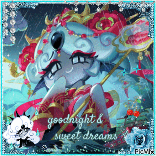 a goodnight and sweet dreams greeting card with a cartoon character