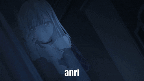 a picture of a girl with the word anri written on it