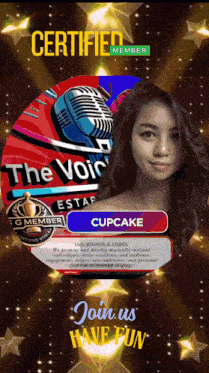 an advertisement for a certified member of the void called cupcake