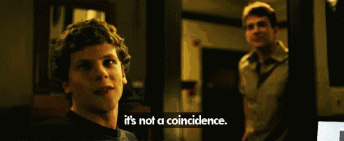 a man says " it 's not a coincidence " in a dark room