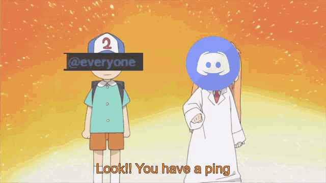 a cartoon of a boy and a girl with a discord icon on their faces