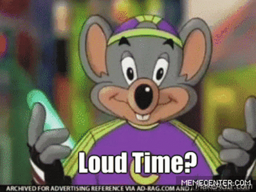 Chuck E Cheese Loud Time GIF - Chuck E Cheese Loud Time Lets Get Loud GIFs