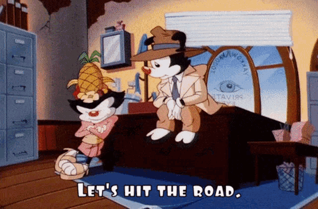 Animaniacs Lets Hit The Road GIF - Animaniacs Lets Hit The Road Time To Hit The Road GIFs