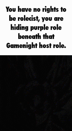 you have no rights to be rolecast , you are hiding purple role beneath that game night host role .