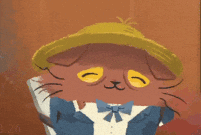 a cat wearing a straw hat and a bow tie