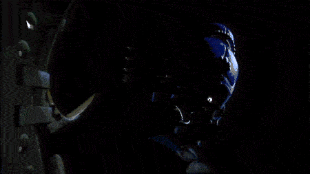 a pixelated image of a person 's face with the letter l on it