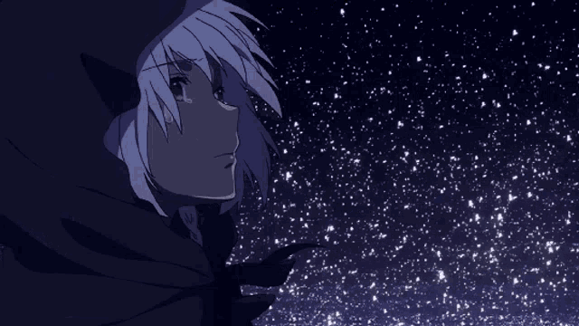a drawing of a person with a hood and a tear running down their face