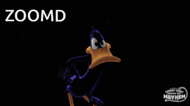 a looney tunes world mayhem poster with zoomd written on the top