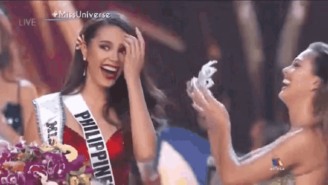 Filipinas Gana Miss Universo GIF - Miss Universo Miss Universo2018 Corona GIFs