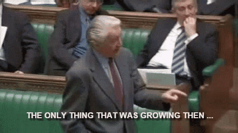 a man in a suit and tie is giving a speech in a parliament while pointing at something .