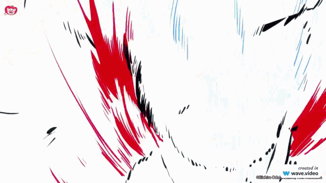 a drawing of a man with purple hair and the words created in wave video on the bottom