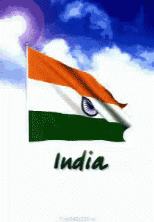 a flag with the word india on it
