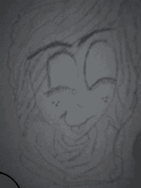 a black and white drawing of a person 's face with their eyes closed
