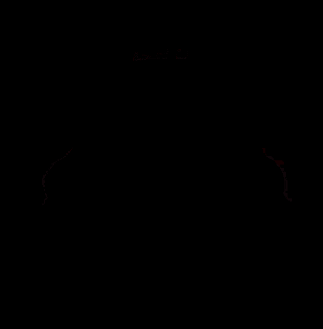 a robot with a glowing b on its head