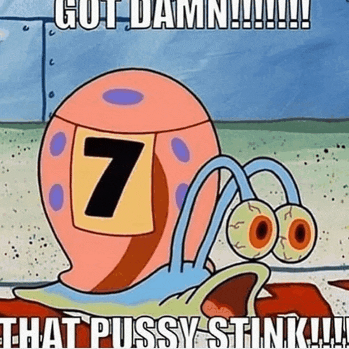 a cartoon snail with a number 7 on its shell