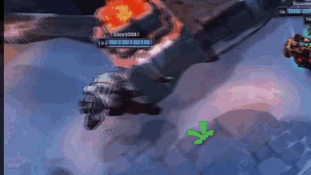 a screenshot of a video game with a green arrow pointing to a player named black22048