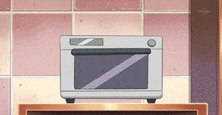 a cartoon drawing of a microwave oven with a tv behind it