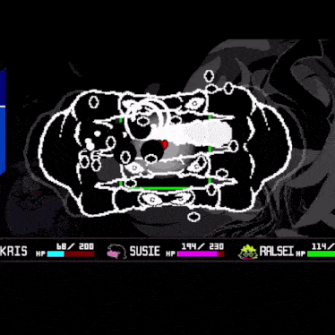 a screenshot of a video game with a heart in the middle of it