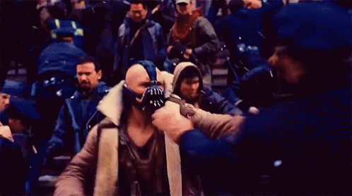 Bane Fight GIF - Bane Fight Police GIFs