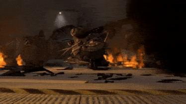 a computer generated image of a destroyed vehicle with the letter d on it