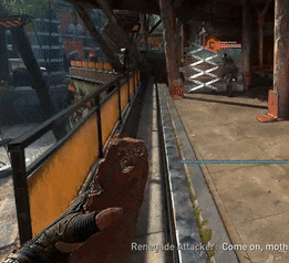 a video game screen shows a renegade attacker coming on