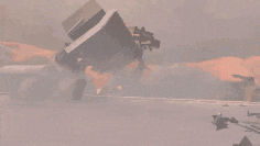 a computer generated image of an explosion with a lot of smoke coming out of it