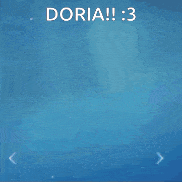 a picture of a mermaid with the words doria !! 3 below her