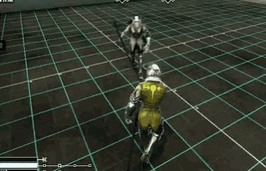 a video game is being played in a room with a yellow flag flying in the wind .