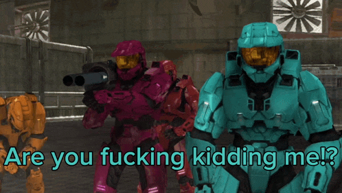 a screenshot of a video game with the words " are you fucking kidding me "