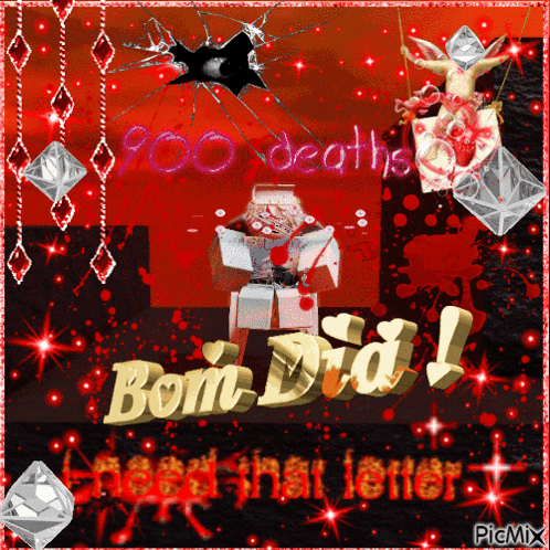 a poster that says bom dia on it in gold