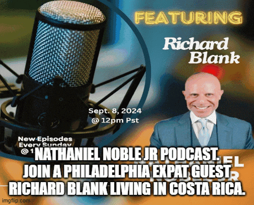 a poster for richard blank featuring nathaniel noble jr. podcast