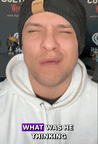 a man with his eyes closed and the words what was he thinking