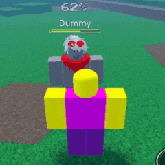 a video game character with the name dummy on the top