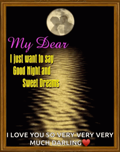 Good Night My Dear GIF - Good Night My Dear Sweet Dreams GIFs