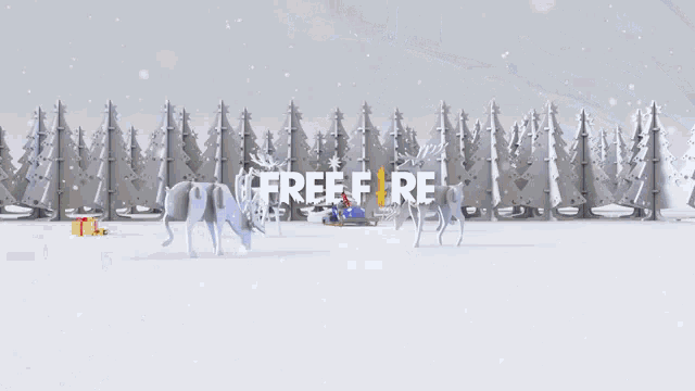 Free Fire Reindeer GIF - Free Fire Reindeer Sleigh GIFs