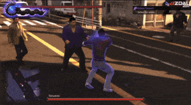 a screenshot of a video game that says defend yourself on the top left