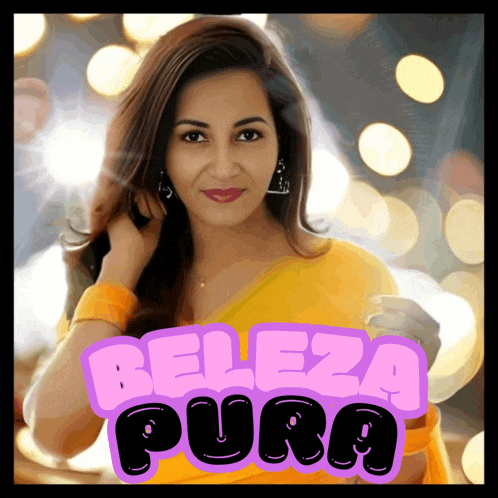 a picture of a woman with the words beleza pura