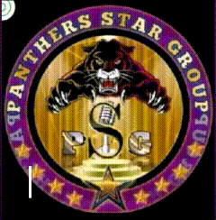 a panthers star group logo with a panther on top of a football