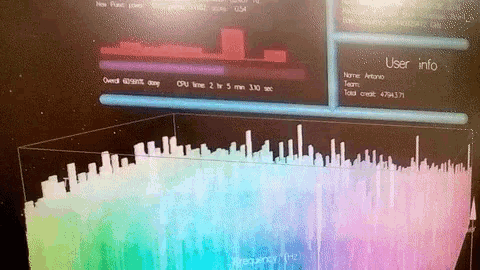 a computer screen shows a cpu time of 2 hr 5 mins 130 sec