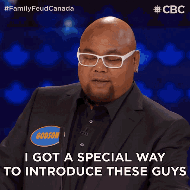 A Special Way To Introduce These Guys Family Feud Canada GIF - A Special Way To Introduce These Guys Family Feud Canada Unique GIFs