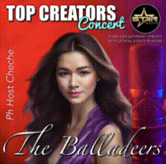 a poster for top creators concert featuring a woman