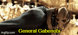 a picture of general gabanobi from star wars is displayed on imgflip.com